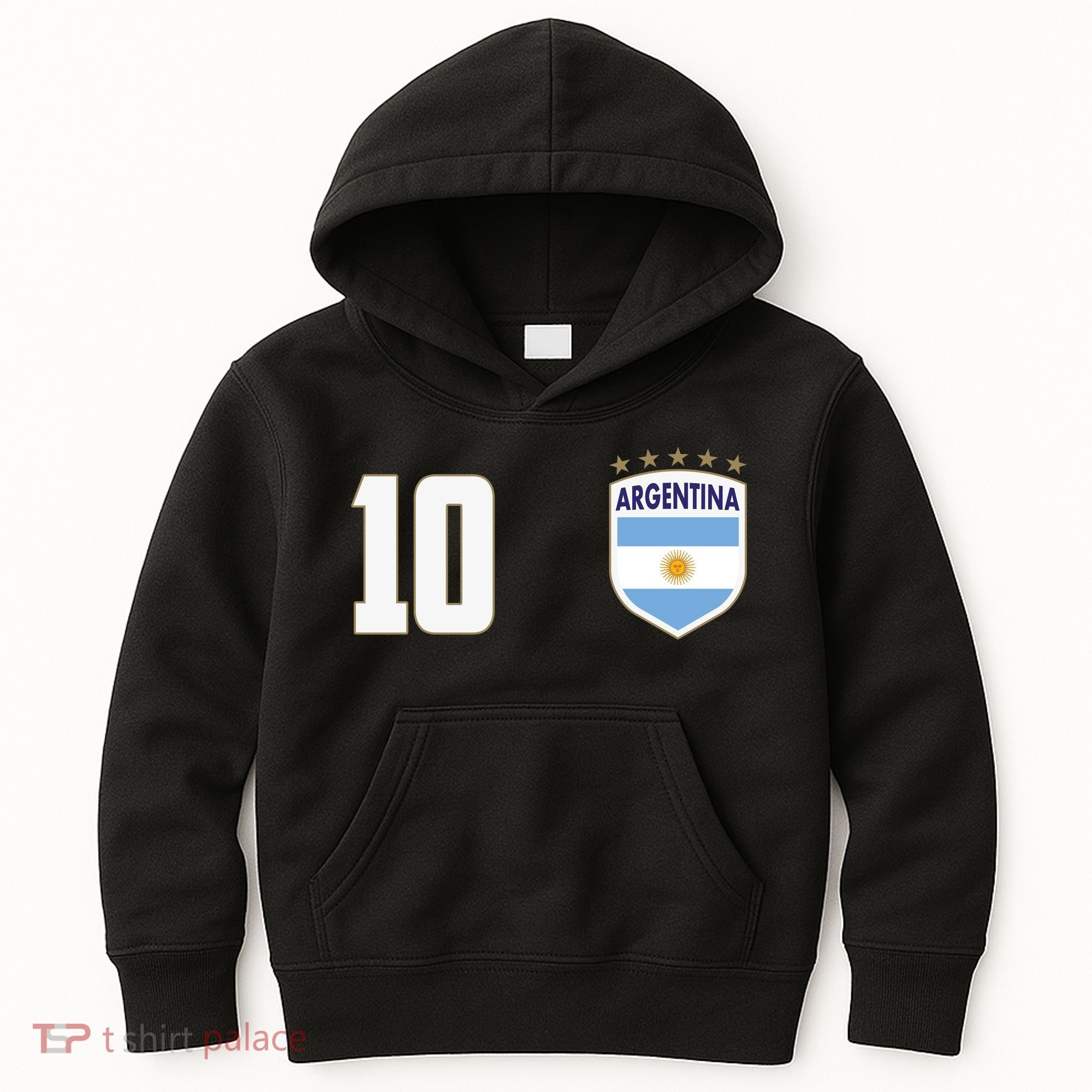 Argentina Flag Shield Logo Soccer World Cup Kids Hoodie