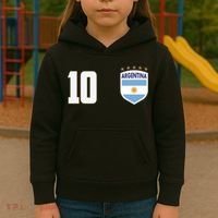 Argentina Flag Shield Logo Soccer World Cup Kids Hoodie thumb 3