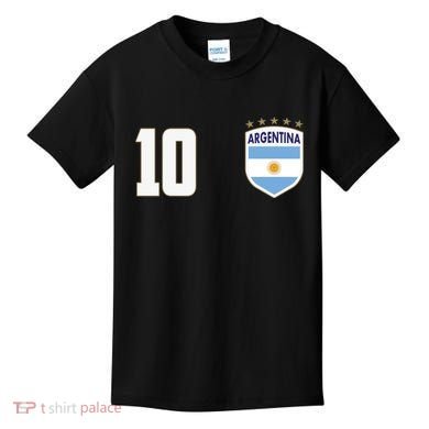 Argentina Flag Shield Logo Soccer World Cup Kids T-Shirt