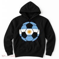 Argentina Flag Soccer Team Ball Futball Hoodie thumb 0