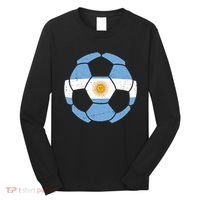 Argentina Flag Soccer Team Ball Futball Long Sleeve Shirt thumb 0