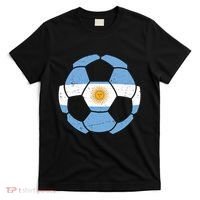 Argentina Flag Soccer Team Ball Futball T-Shirt thumb 0