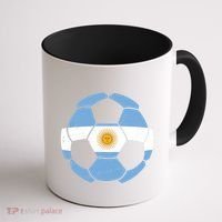 Argentina Flag Soccer Team Ball Futball Coffee Mug thumb 1