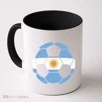 Argentina Flag Soccer Team Ball Futball Coffee Mug thumb 0