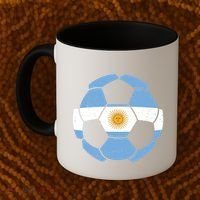 Argentina Flag Soccer Team Ball Futball Coffee Mug thumb 2