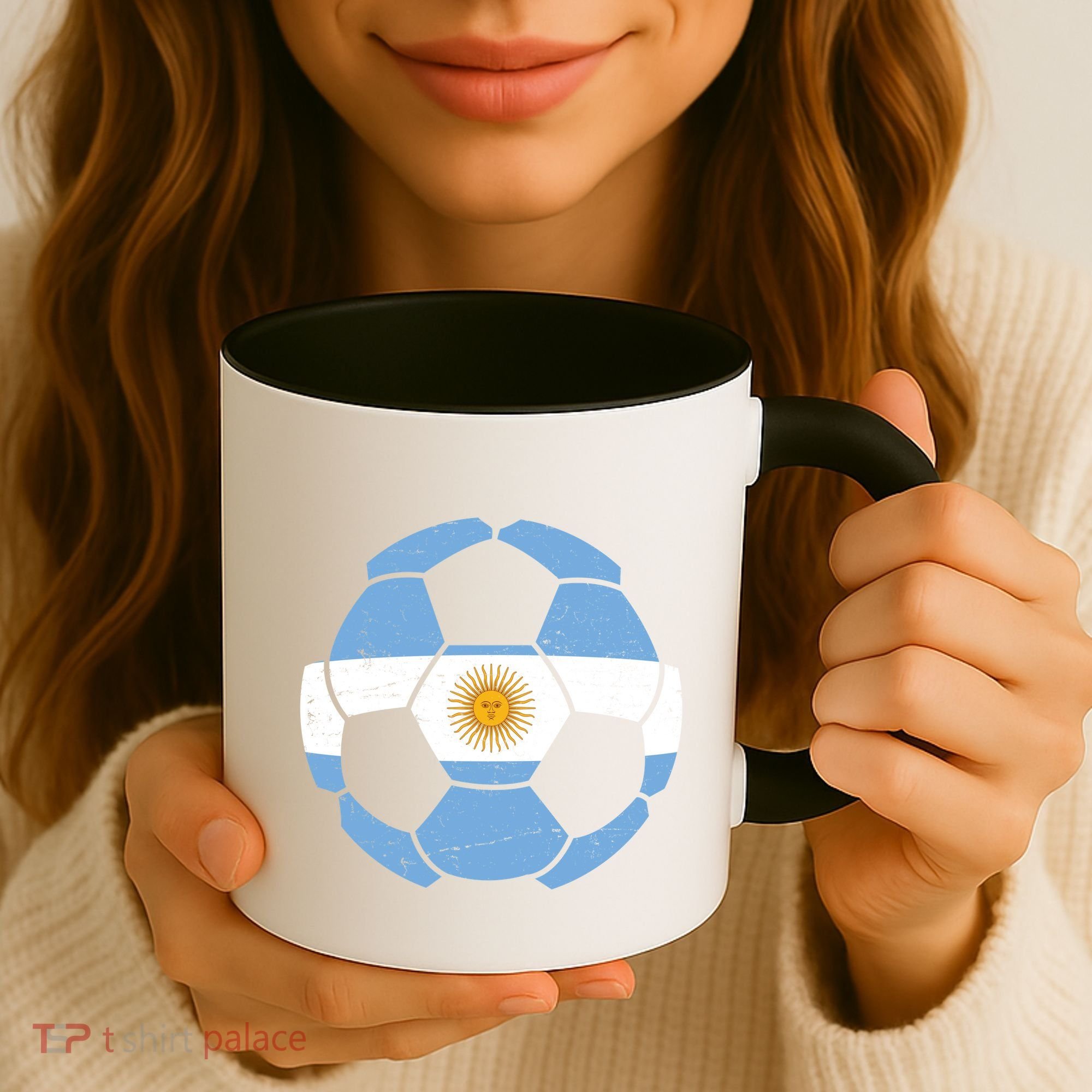 Argentina Flag Soccer Team Ball Futball Coffee Mug