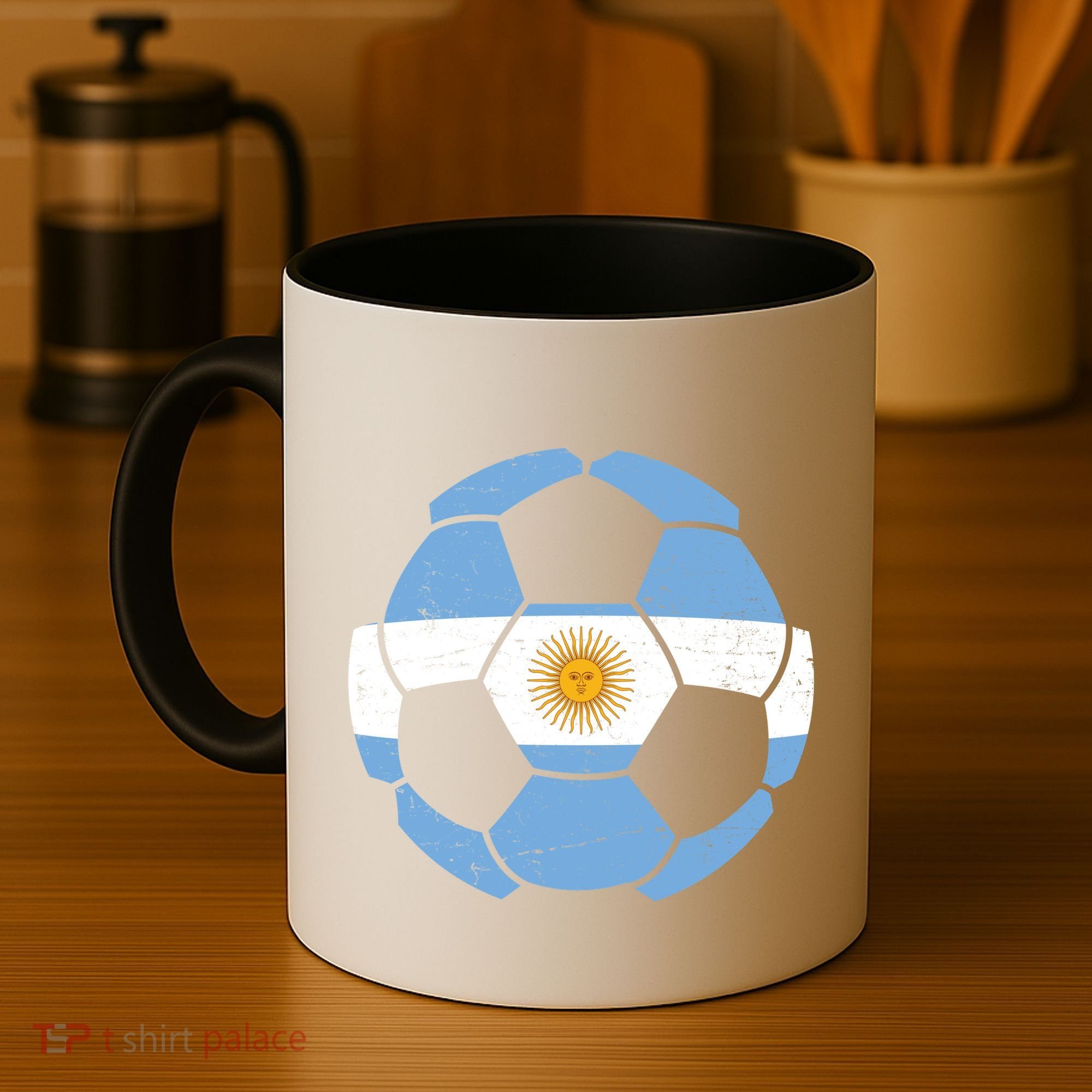 Argentina Flag Soccer Team Ball Futball Coffee Mug