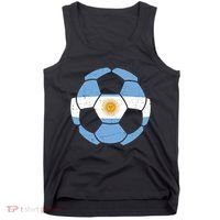 Argentina Flag Soccer Team Ball Futball Tank Top thumb 0