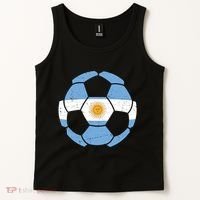 Argentina Flag Soccer Team Ball Futball Tank Top thumb 2