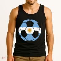 Argentina Flag Soccer Team Ball Futball Tank Top thumb 3