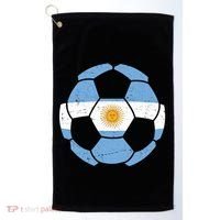 Argentina Flag Soccer Team Ball Futball Golf Towel thumb 0