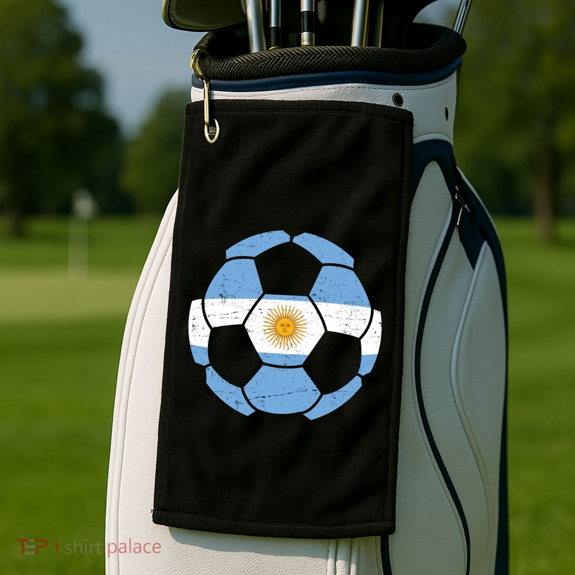 Argentina Flag Soccer Team Ball Futball Golf Towel
