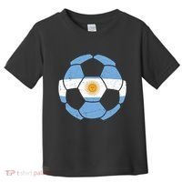 Argentina Flag Soccer Team Ball Futball Toddler T-Shirt thumb 0