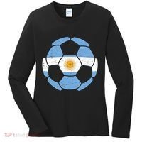 Argentina Flag Soccer Team Ball Futball Women's Long Sleeve Shirt thumb 0