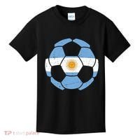 Argentina Flag Soccer Team Ball Futball Kids T-Shirt thumb 0