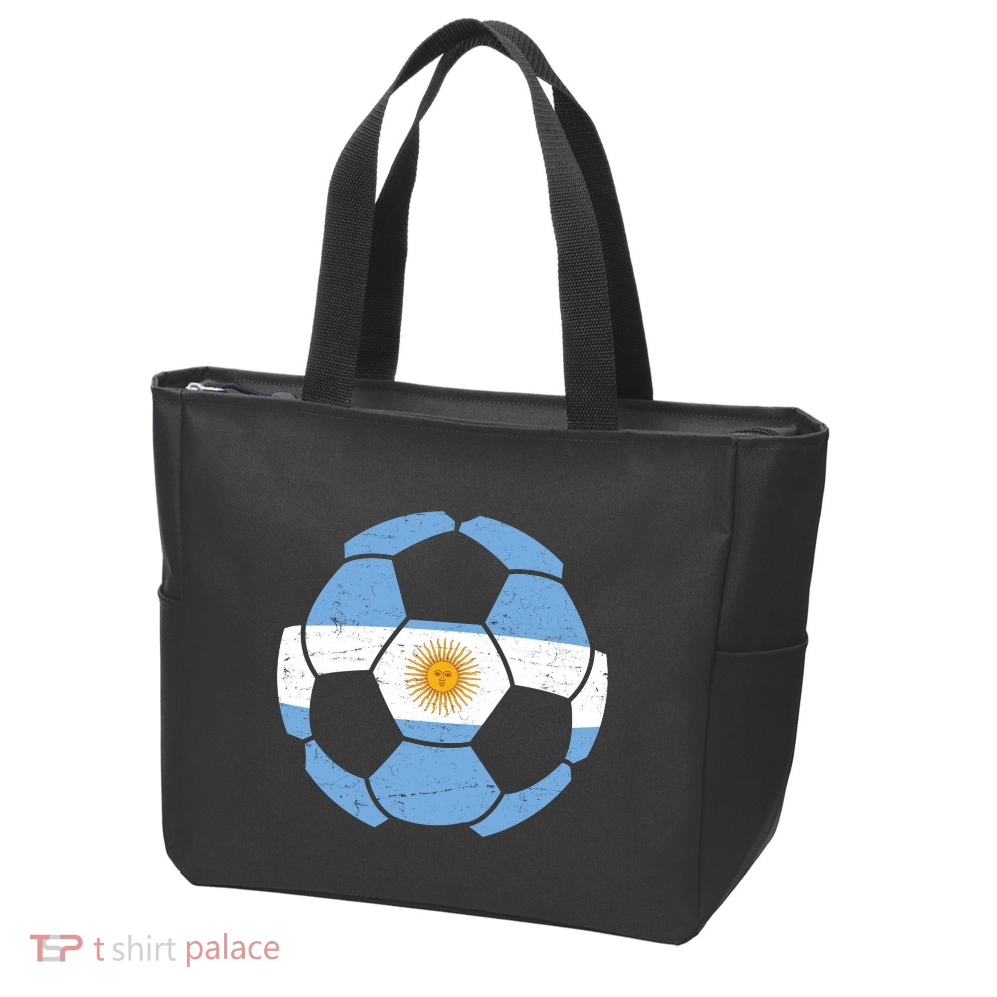 Argentina Flag Soccer Team Ball Futball Tote Bag