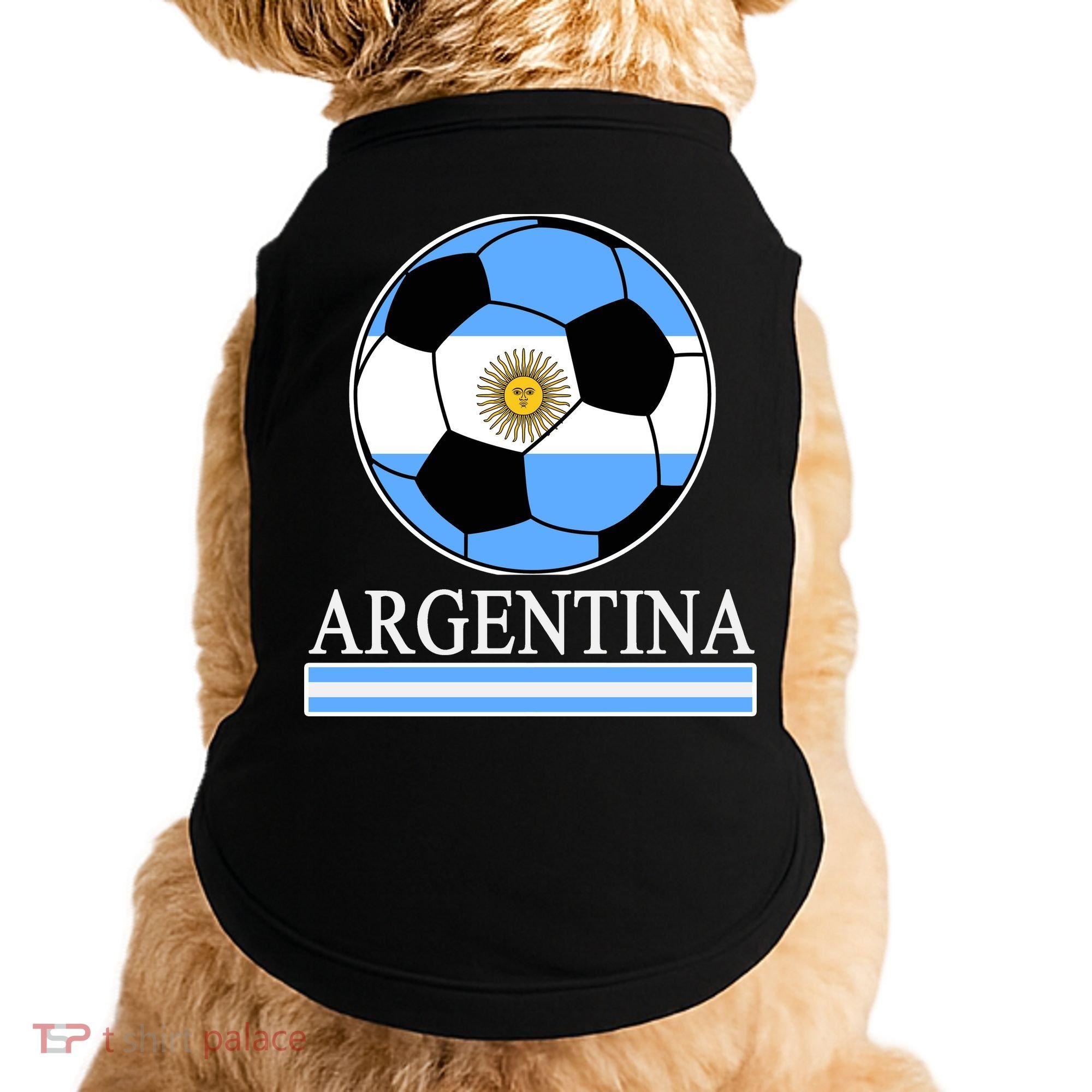 Argentina Soccer Country Flag Ball Doggie Tank