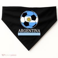 Argentina Soccer Country Flag Ball USA-Made Doggie Bandana thumb 0