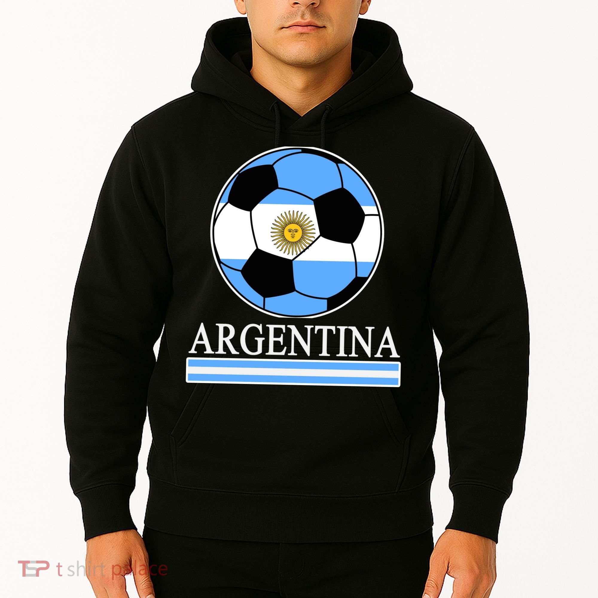 Argentina Soccer Country Flag Ball Hoodie