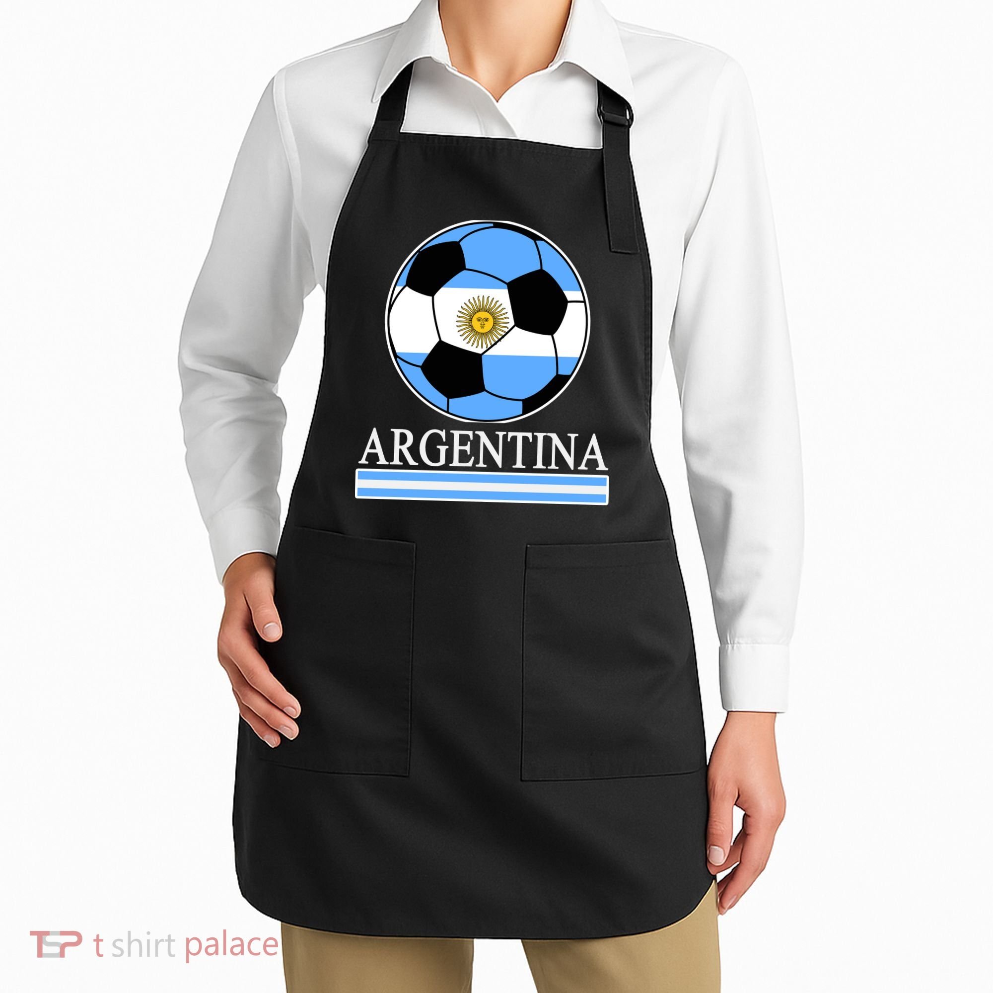 Argentina Soccer Country Flag Ball Apron