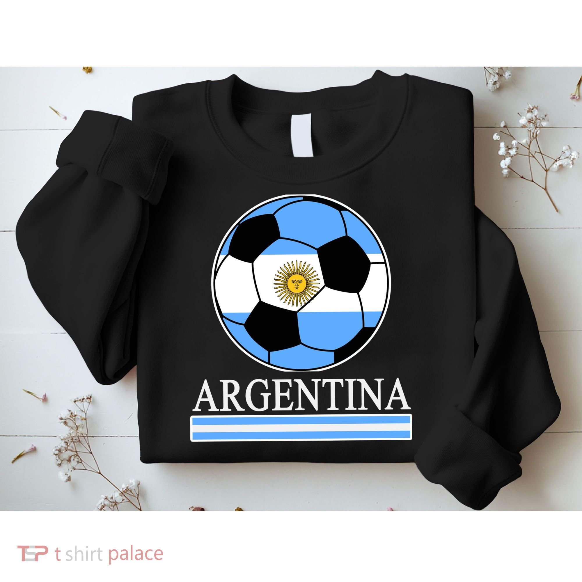 Argentina Soccer Country Flag Ball Sweatshirt