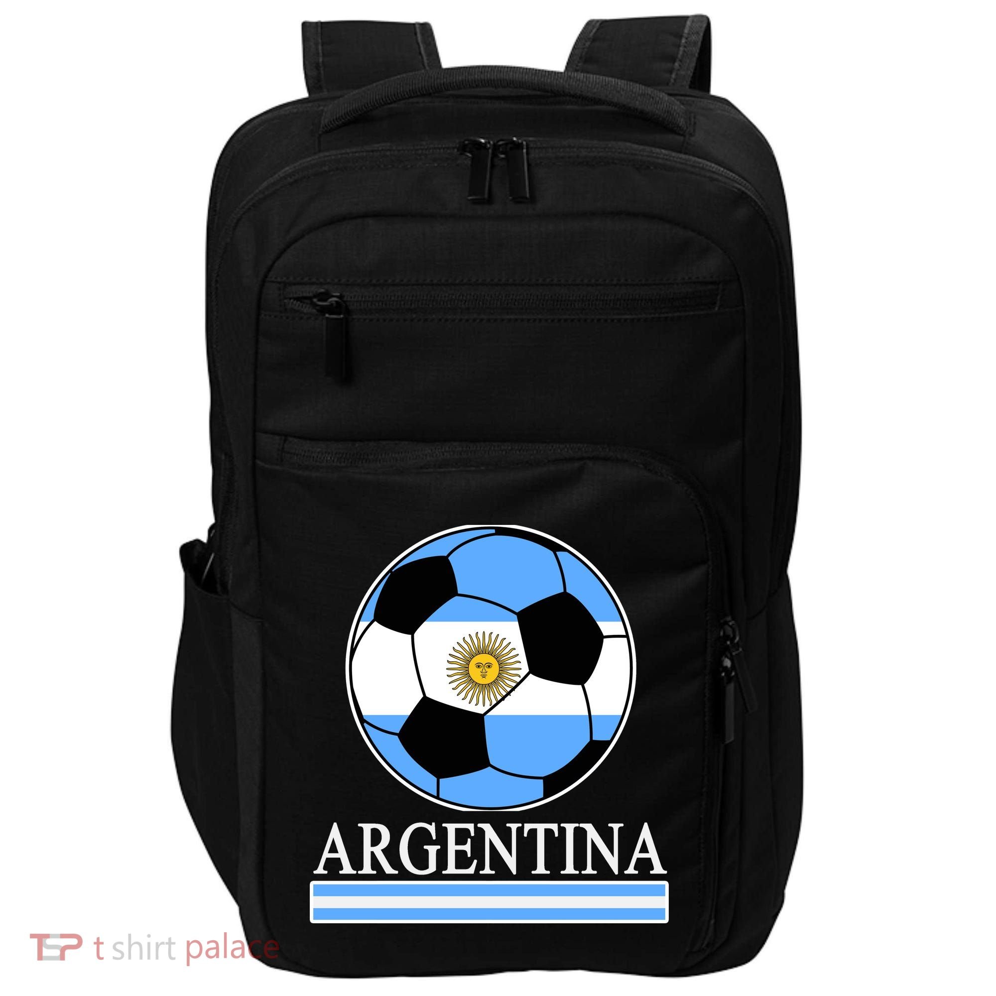 Argentina Soccer Country Flag Ball Impact Tech Backpack