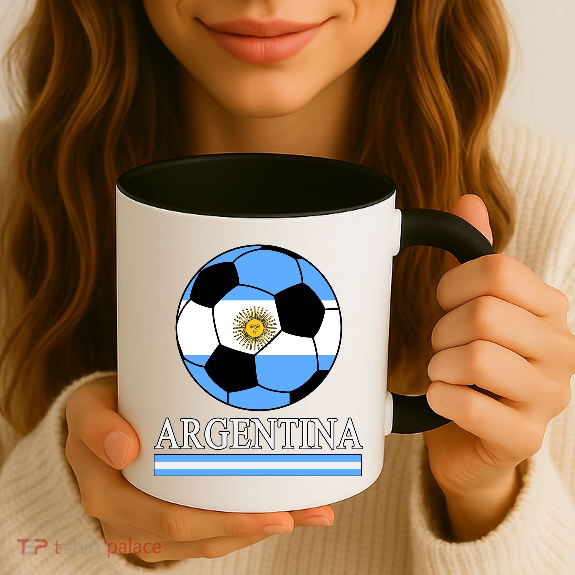 Argentina Soccer Country Flag Ball Coffee Mug