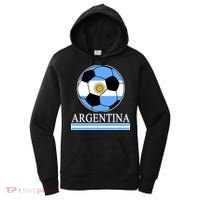 Argentina Soccer Country Flag Ball Women's Hoodie thumb 0