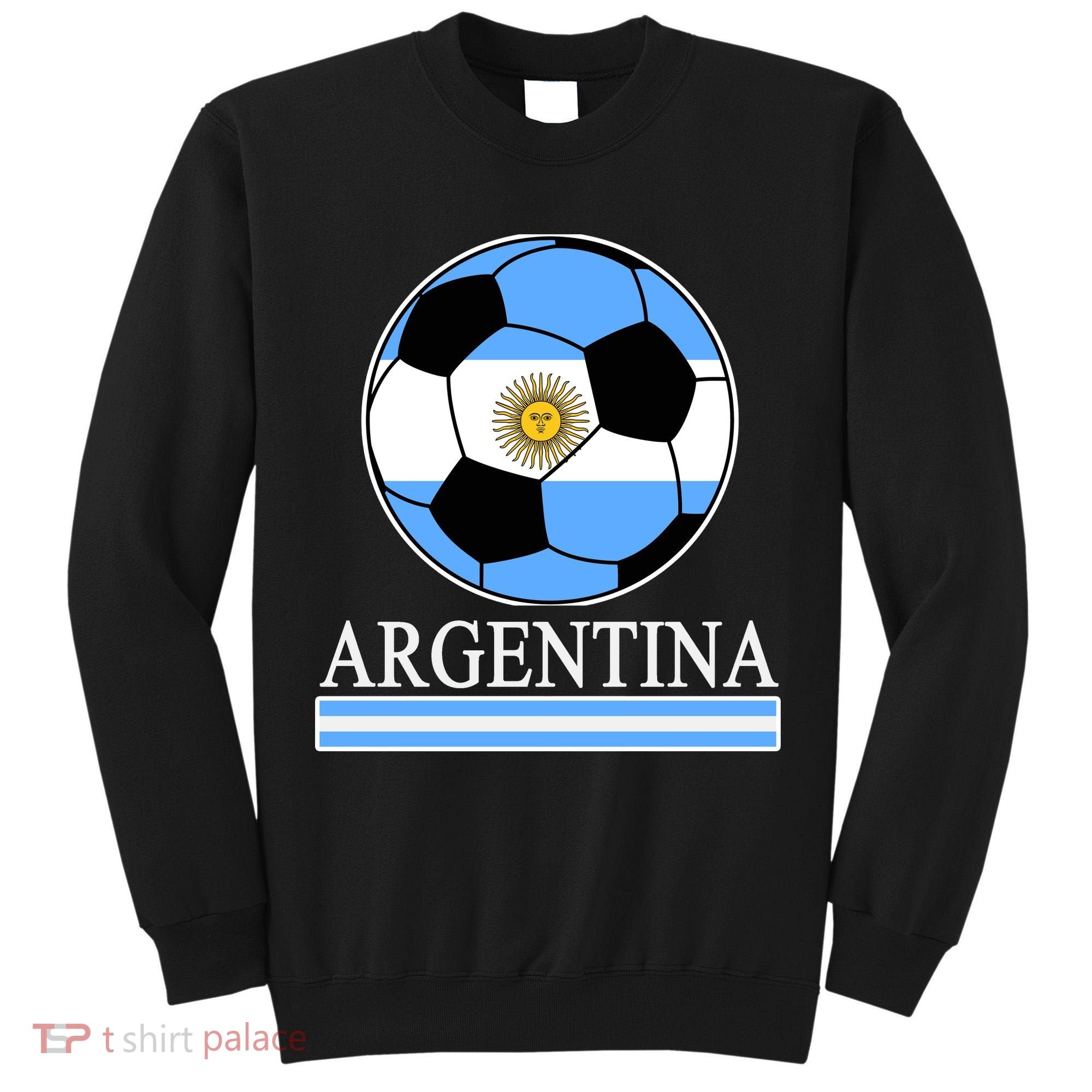 Argentina Soccer Country Flag Ball Tall Sweatshirt