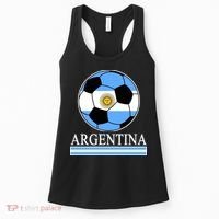 Argentina Soccer Country Flag Ball Women's Tank Top thumb 0