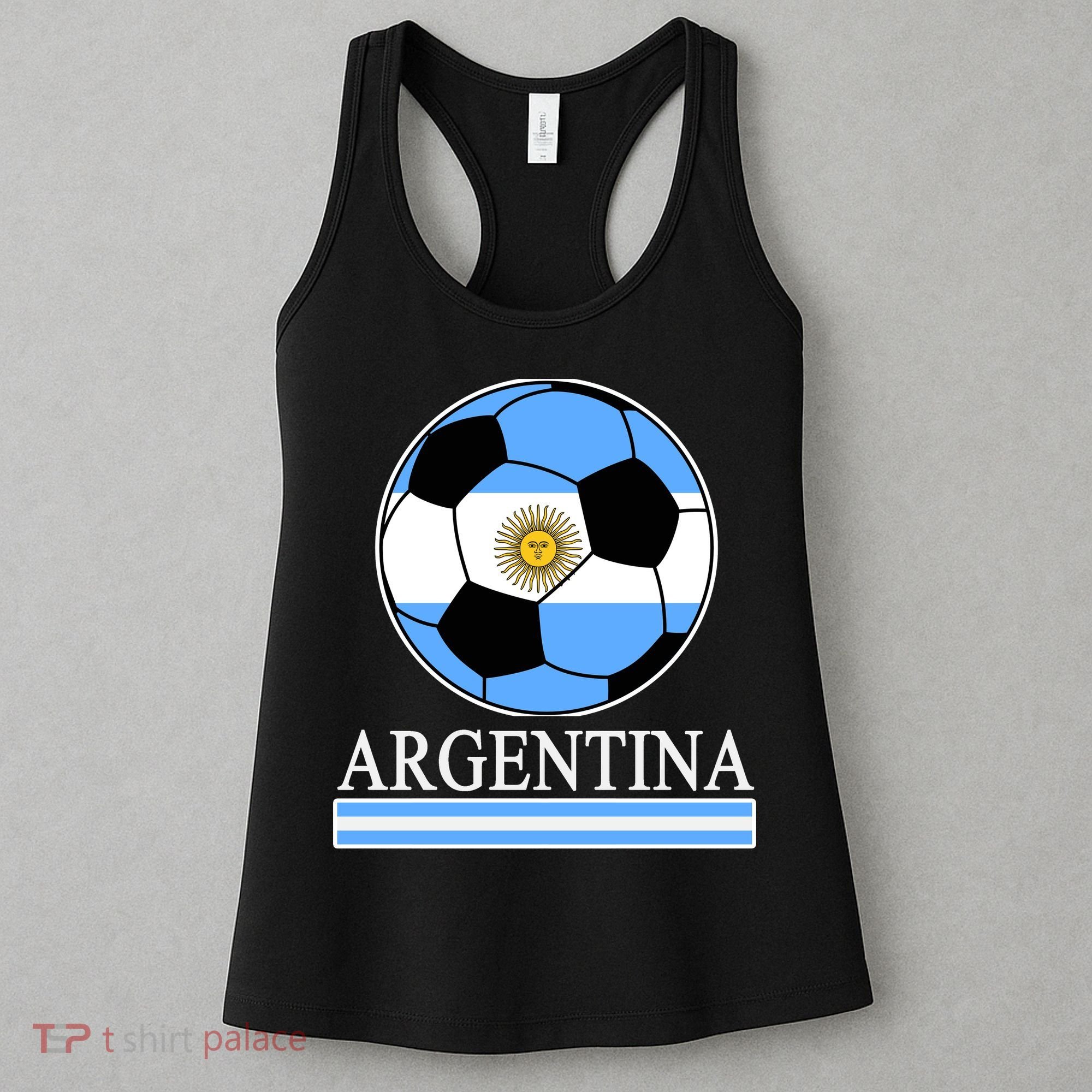 Argentina Soccer Country Flag Ball Women's Tank Top