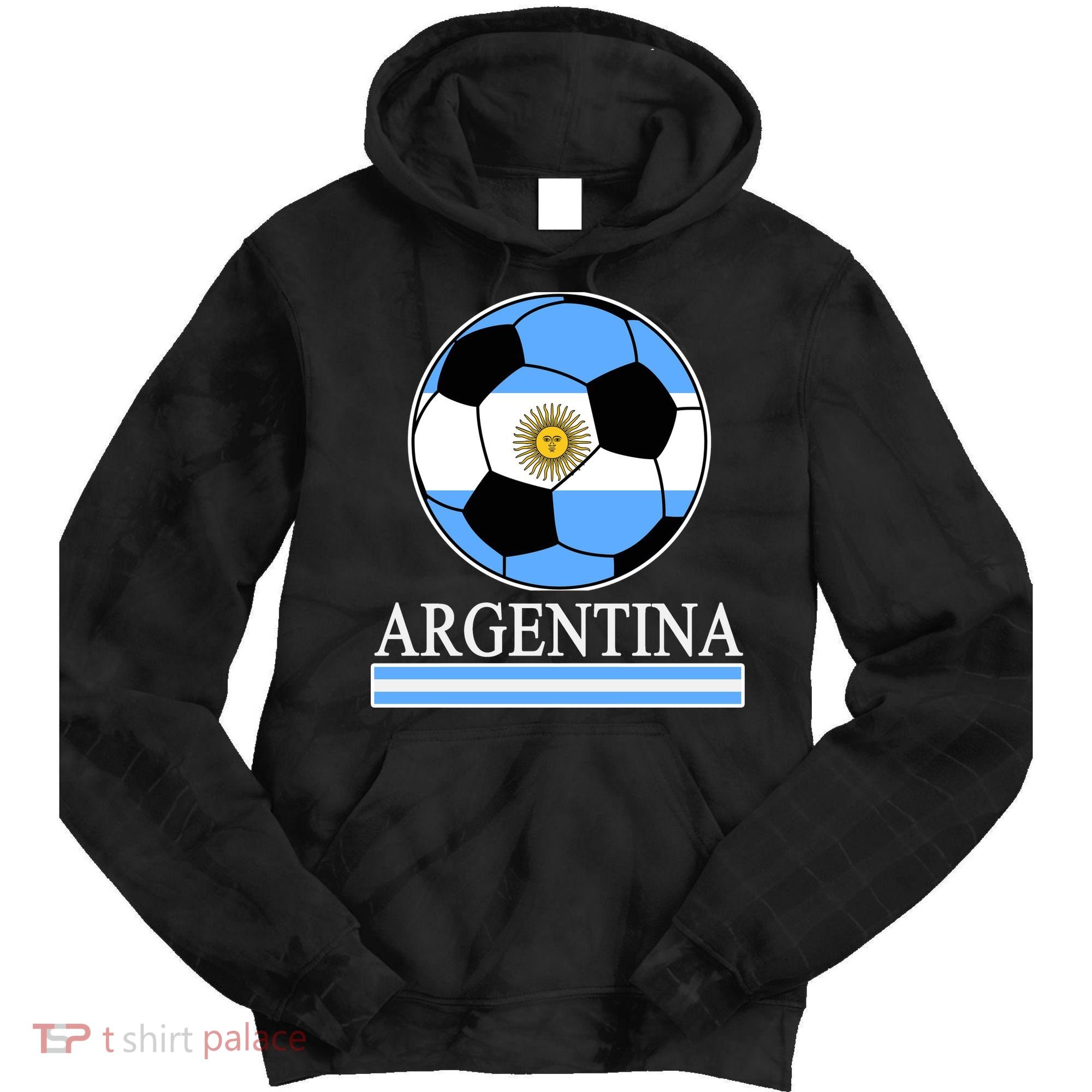 Argentina Soccer Country Flag Ball Tie Dye Hoodie