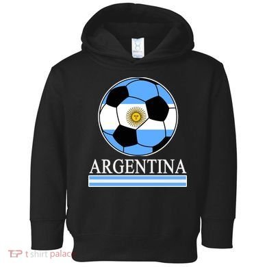 Argentina Soccer Country Flag Ball Toddler Hoodie