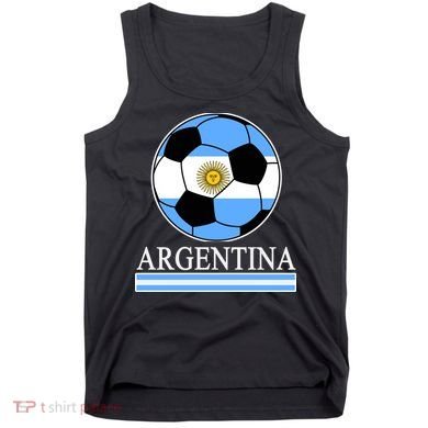 Argentina Soccer Country Flag Ball Tank Top