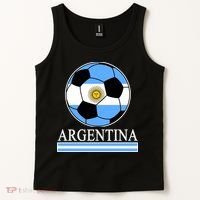 Argentina Soccer Country Flag Ball Tank Top thumb 2
