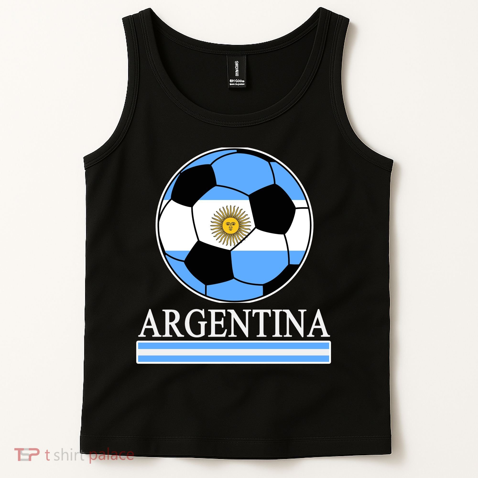 Argentina Soccer Country Flag Ball Tank Top