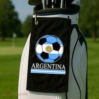Argentina Soccer Country Flag Ball Golf Towel thumb 2