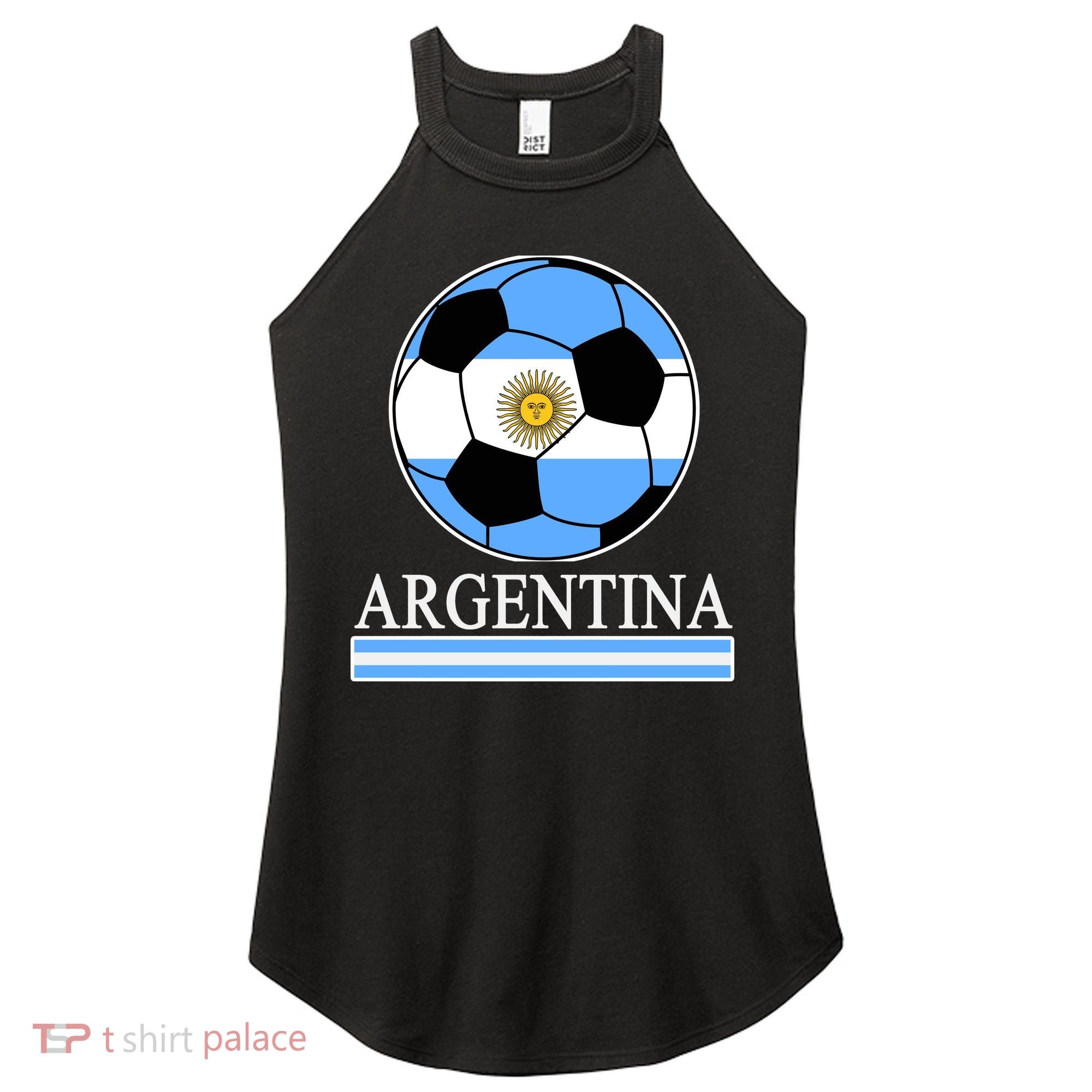 Argentina Soccer Country Flag Ball Women's Perfect Tri Rocker Tank