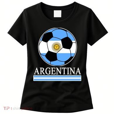 Argentina Soccer Country Flag Ball Women's T-Shirt