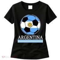 Argentina Soccer Country Flag Ball Women's T-Shirt thumb 0
