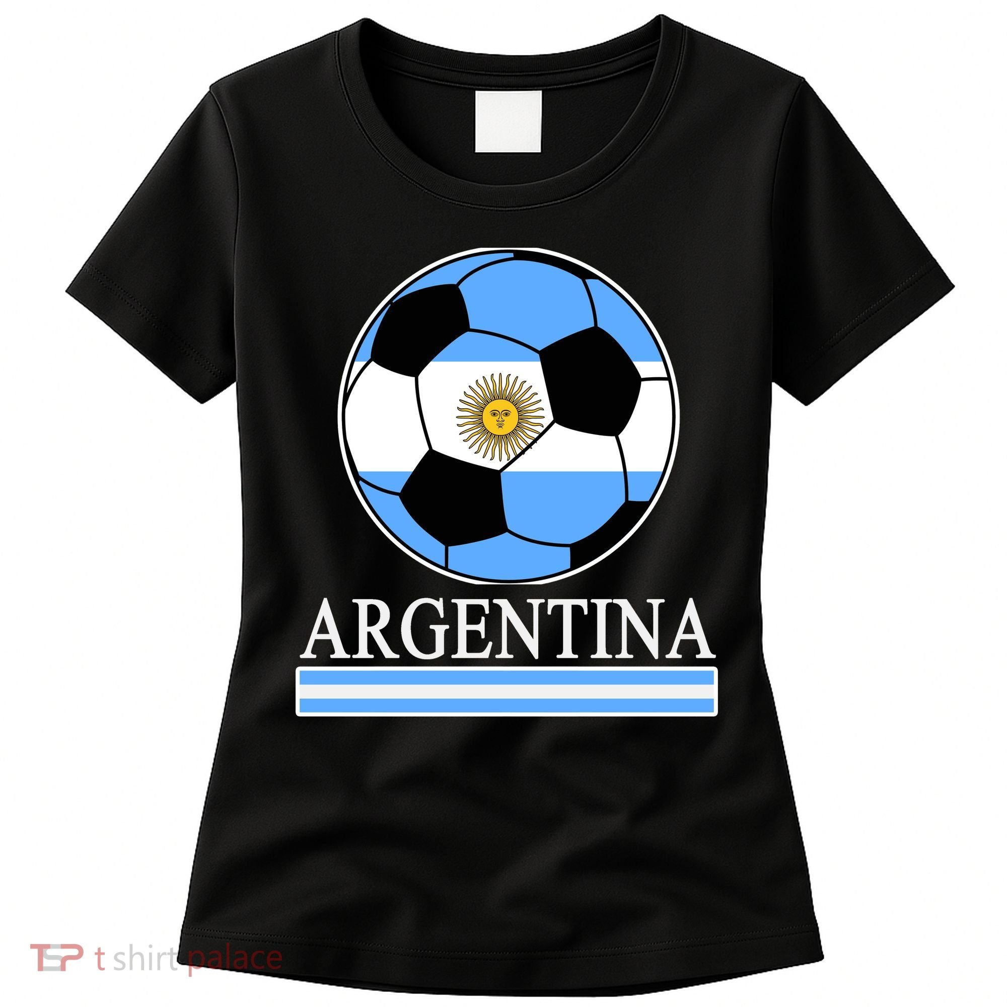 Argentina Soccer Country Flag Ball Women's T-Shirt