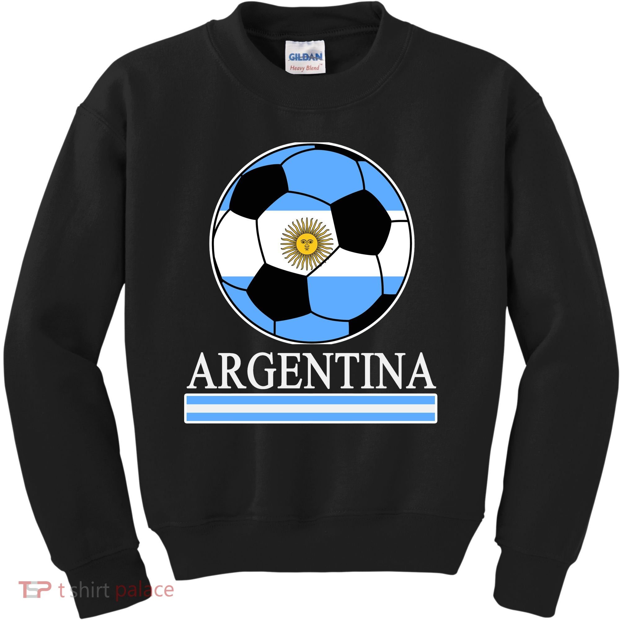 Argentina Soccer Country Flag Ball Kids Sweatshirt