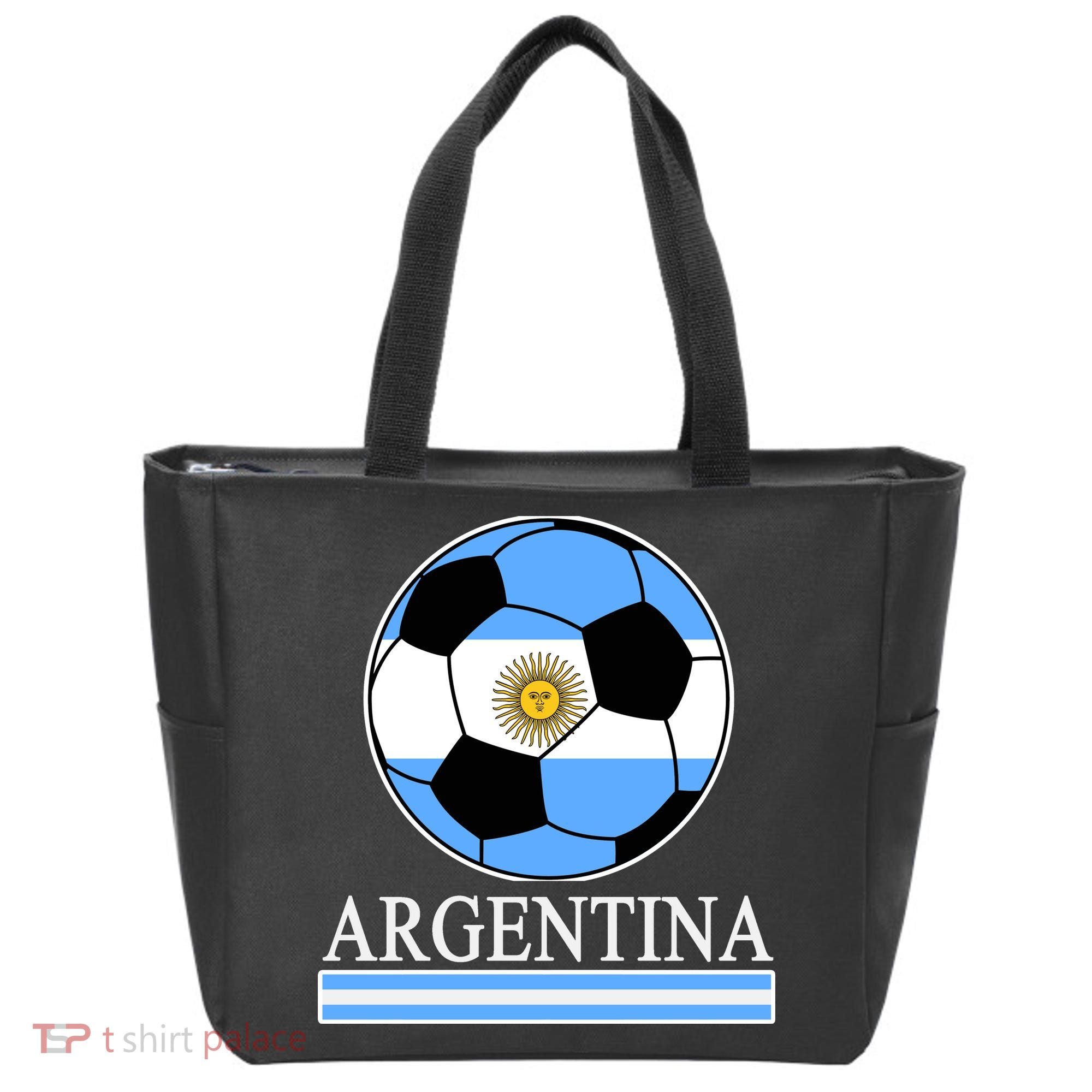 Argentina Soccer Country Flag Ball Tote Bag