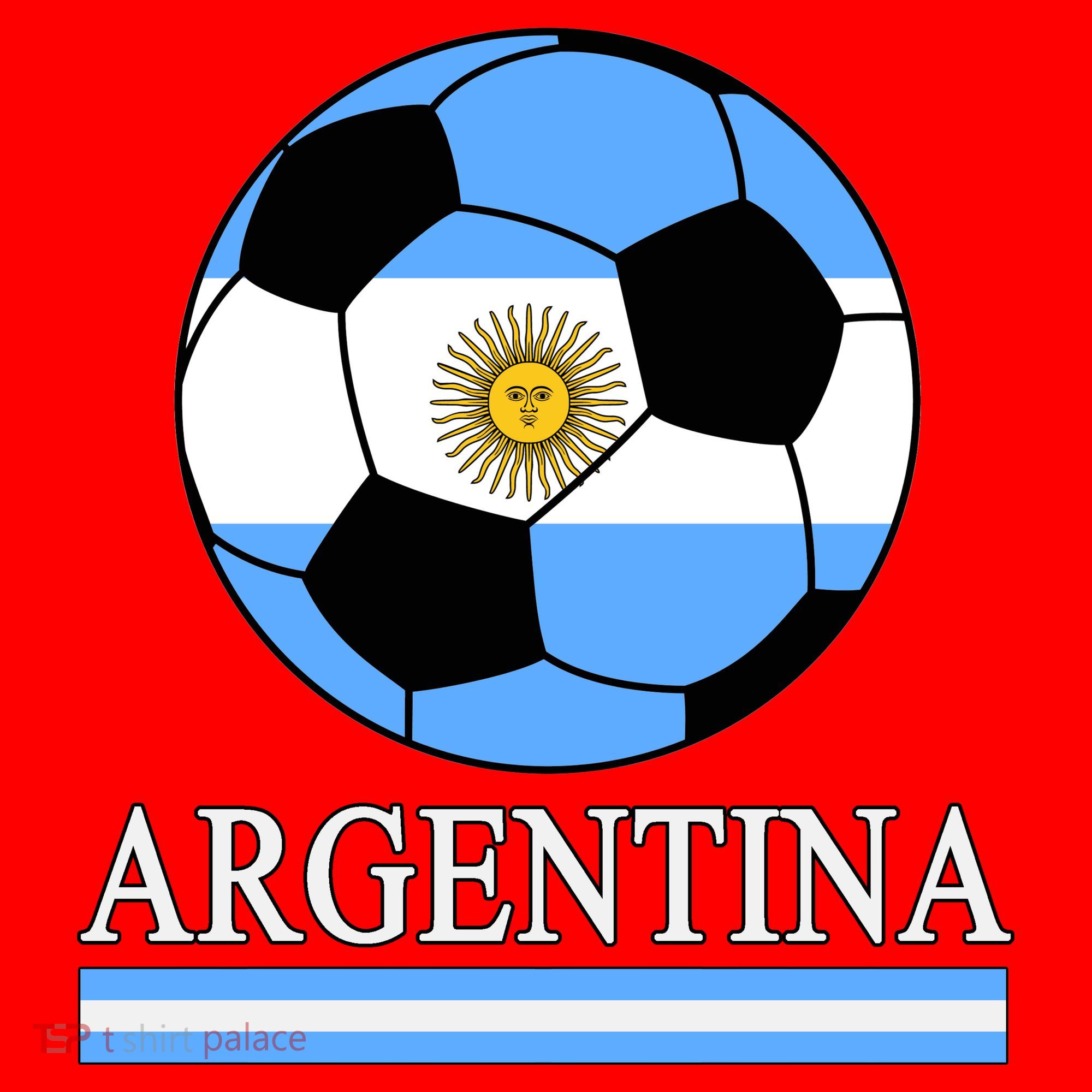 Argentina Soccer Country Flag Ball Santa Hat
