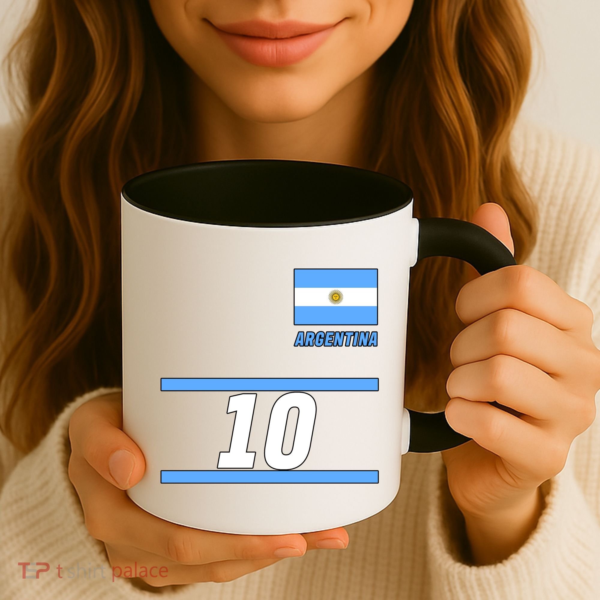 Argentina Soccer Jersey Number 10 Coffee Mug