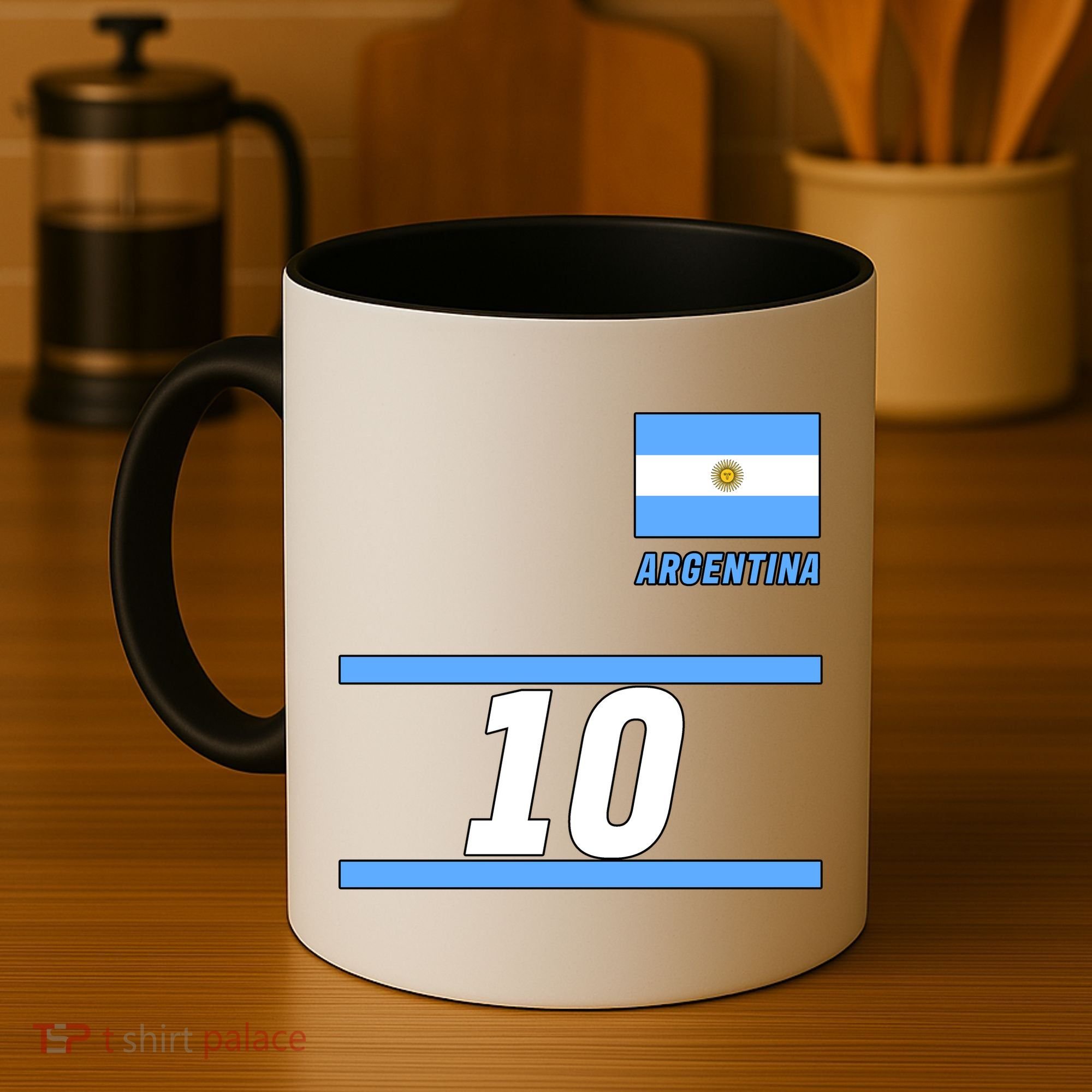 Argentina Soccer Jersey Number 10 Coffee Mug