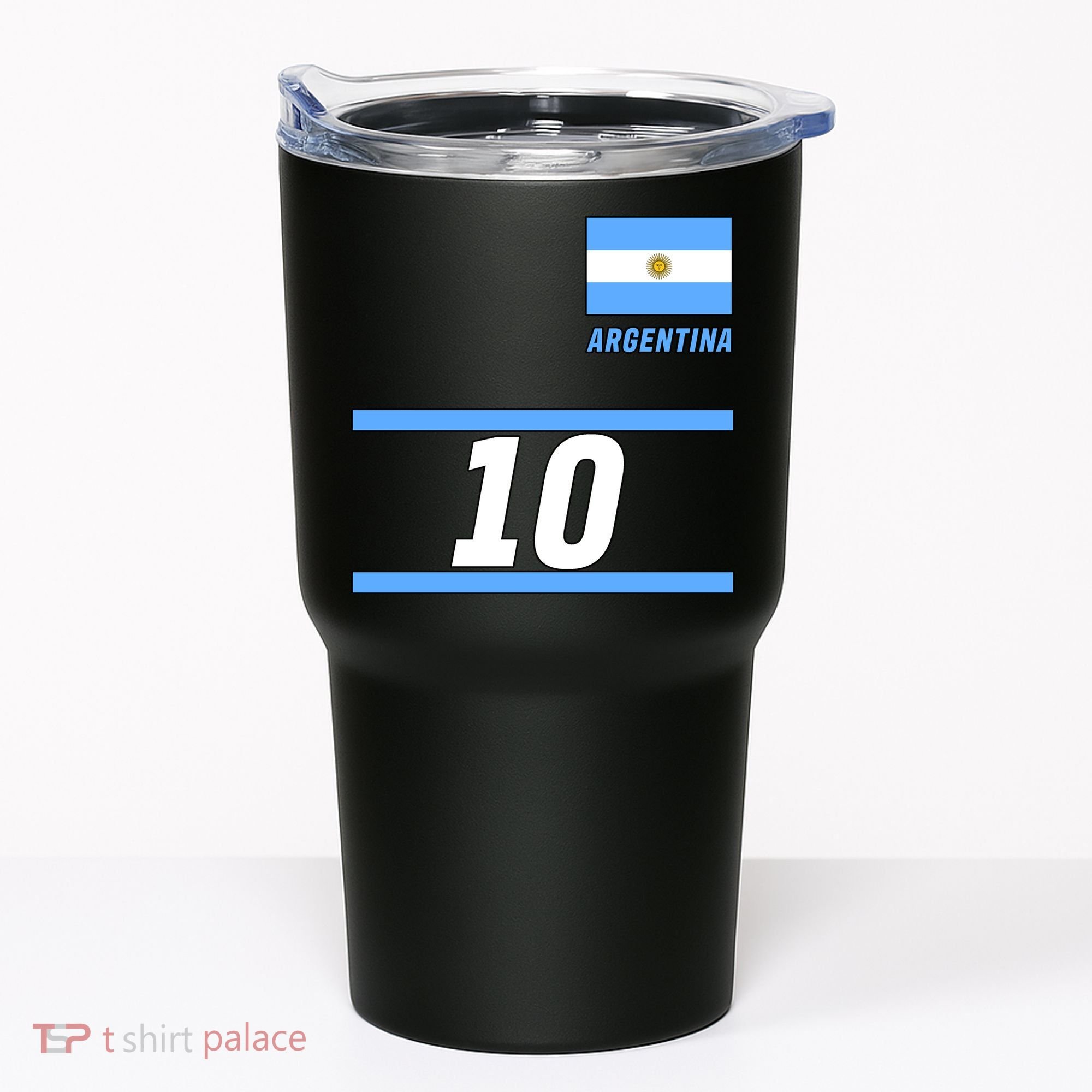 Argentina Soccer Jersey Number 10 Tumbler