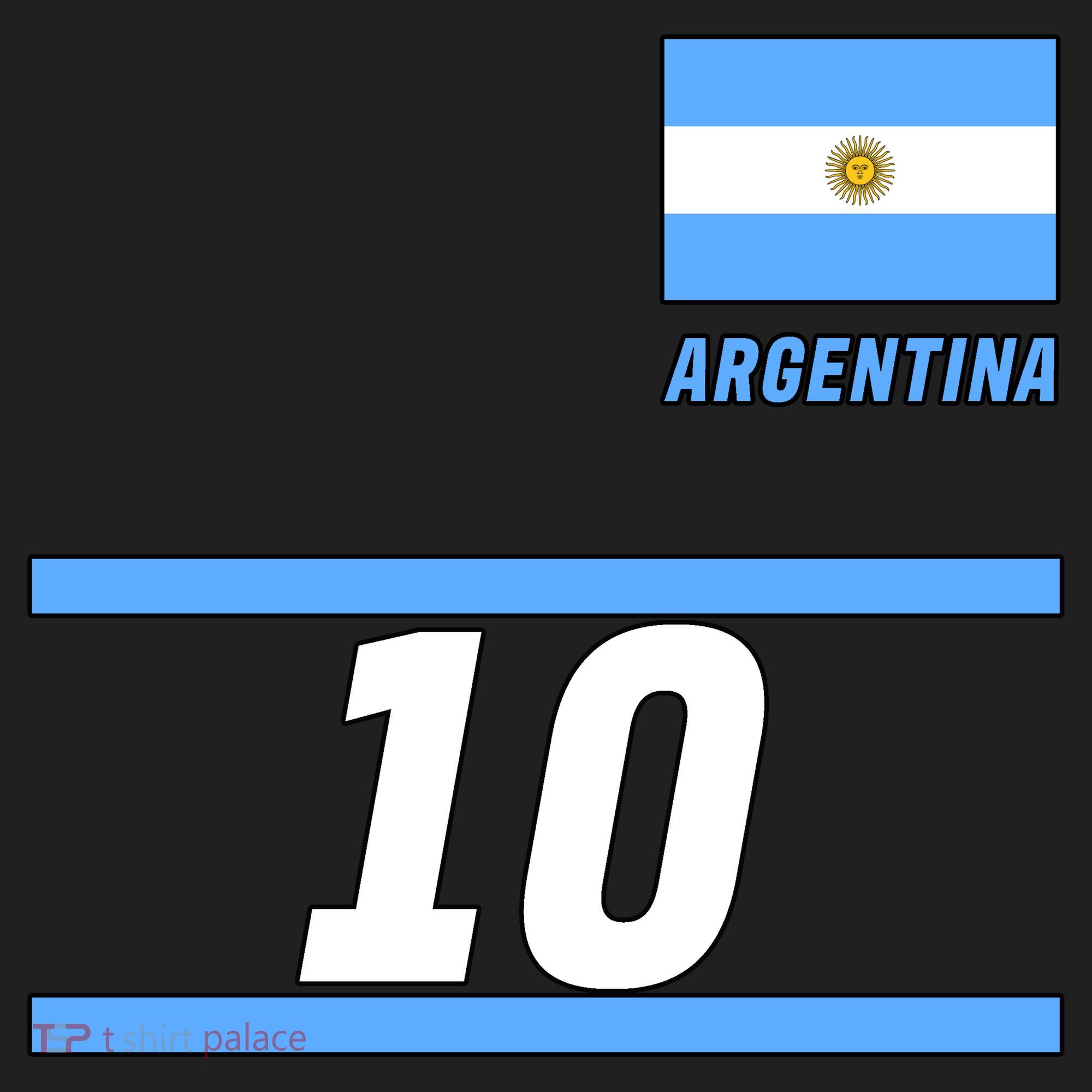 Argentina Soccer Jersey Number 10 Tumbler