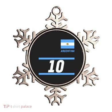 Argentina Soccer Jersey Number 10 Ornament