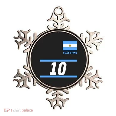 Argentina Soccer Jersey Number 10 Ornament